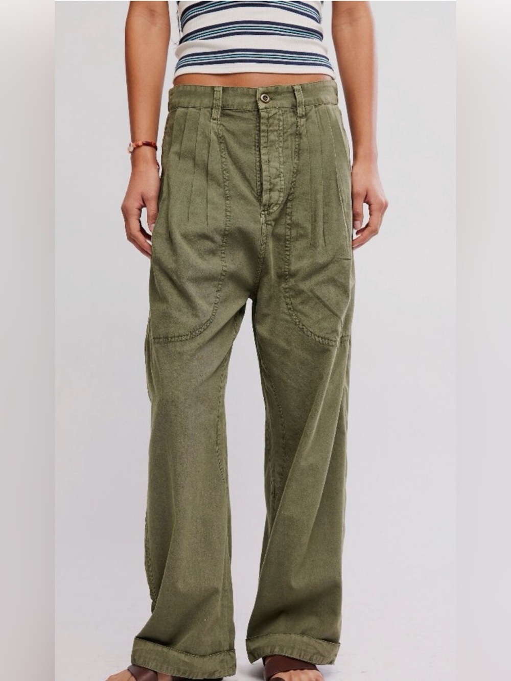 Free People Clover Dropped Harem Trousers
